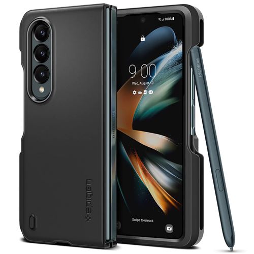 Spigen Thin Fit P - Coque de protection pour téléphone portable - polycarbonate, polyuréthanne thermoplastique (TPU) - noir - pour Samsung Galaxy Z Fold4