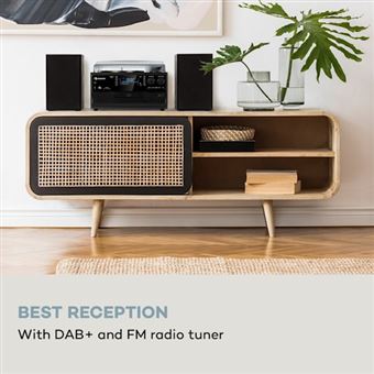 Auna Radio Dab Enceinte Tour Bluetooth, Chaine HiFi, Poste Radio