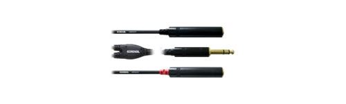 Cordial - Câble audio - jack mono femelle pour jack stéréo mâle - 30 cm - noir