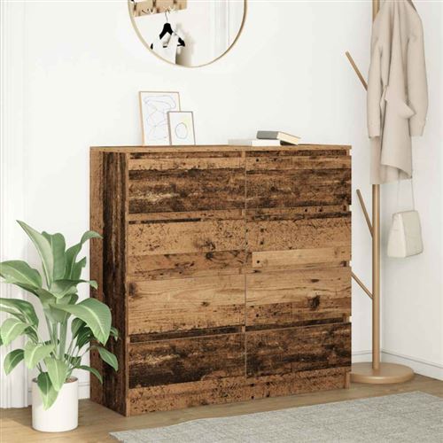 Non Communiqué Marron Buffet Vieux Bois 100X35x99 Cm Bois D Ingénierie