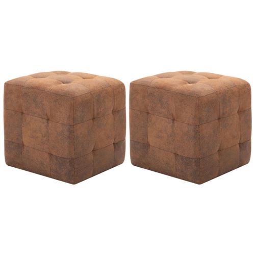 VIDAXL - Table de chevet - Lot de 2 - 30x30x30 cm - Marron - Image 3