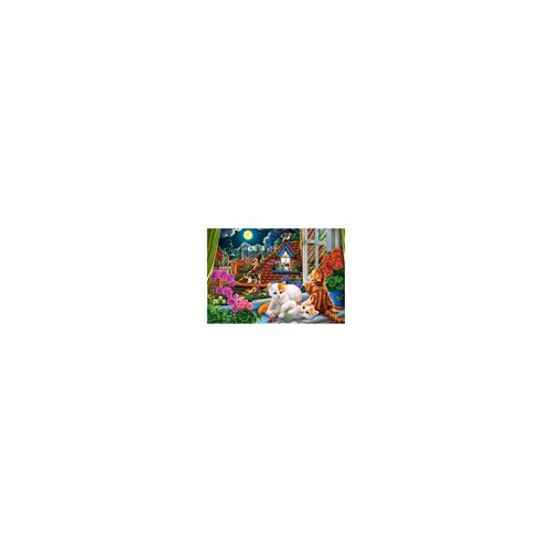 Puzzle 1500 pièces Castorland - Chatons sur le toit