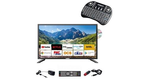 Pack antarion tv led 22 55cm smart connect lecteur dvd clavier ergonomique