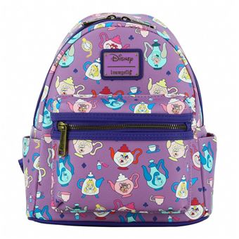 Mini Sac à Dos Loungefly Alice Au Pays Des Merveilles - Faux Cuir Noir - Licorne Disney - Neuf !