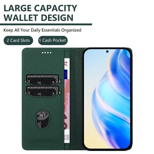 Étui Portefeuille Pour TCL 405 - Similicuir Marron - Flip Magnétique 7 Cartes