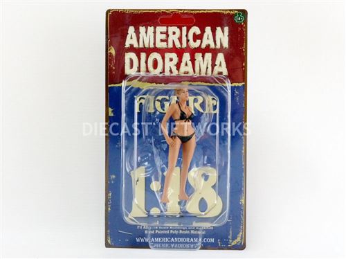 Voiture Miniature de Collection AMERICAN DIORAMA 1-18 - FIGURINES Calendar Girl Serie 1 - April - Black - 38168