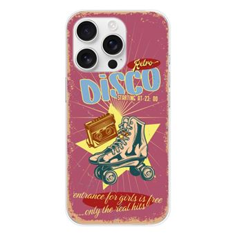 Coque en silicone - Compatible  iPhone 16 Pro - design retro disco - 1