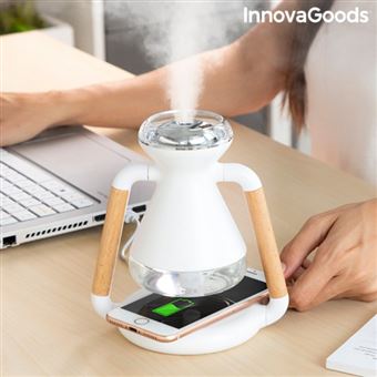 Humidificateur Diffuseur d Arômes et Chargeur Sans Fil 3 en 1 Misvolt InnovaGoods - 1