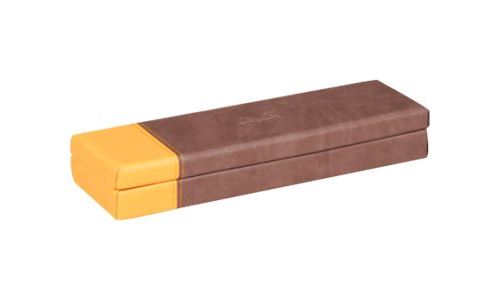 RHODIA Rhodiarama Home Office - Trousse - synthétique - chocolat, couture de selle orange