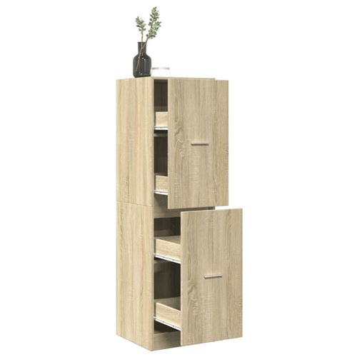 Armoire d apothicaire chêne sonoma bois d ingénierie