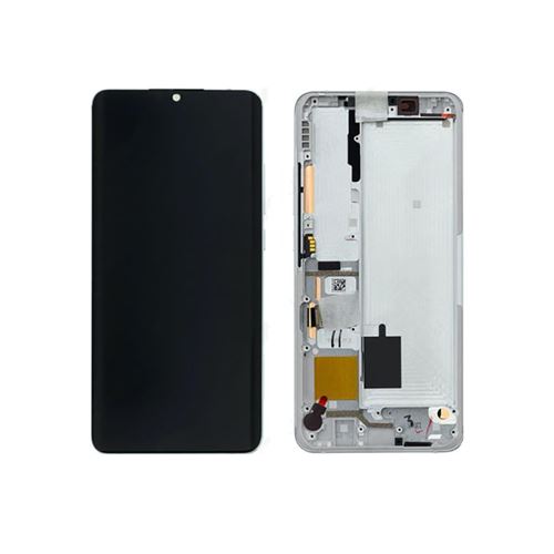 Ecran Complet Avec Chassis Blanc Pour Xiaomi Mi Note 10/10 Pro