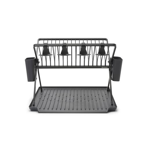 Egouttoir à vaisselle pliable grand modèle gris foncé - Brabantia - Gris - Plastique