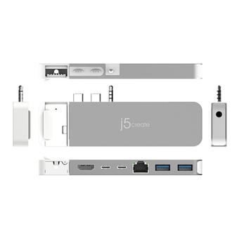 j5create JCD395 - Station d'accueil - USB4 x 2 - HDMI, USB4 - GigE - pour Apple MacBook Air (Mi-2022); MacBook Pro (14.2 ", 16.2 ") - 1