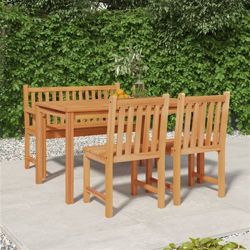 Non Communiqué Bois De Teck Vidaxl 4-Delige Tuinset Massief Teakhout3157151