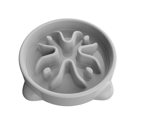 Meilleurs prix pour Gamelle Anti Glouton Petit Chien 16.3 cm Gris