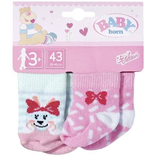 Zapf Creation 831755 - Baby born Set de 2 pairs de chaussettes pour les poupées de 43 cm