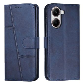 Étui Pour Xiaomi Poco X7 Pro 5G Couverture Antichoc Insertion De Carte Protection Complète Cuir PU Boucle Latérale FOXDOCK Bleu - 1