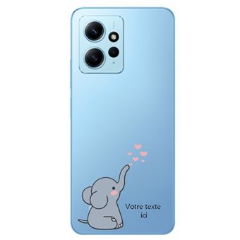 Coque Transparente Xiaomi Redmi Note 12 Pro - Éléphant et cœurs