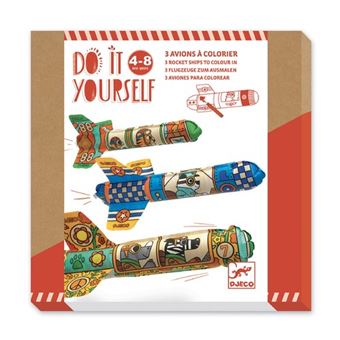 DIY avions a colorier - dans le ciel