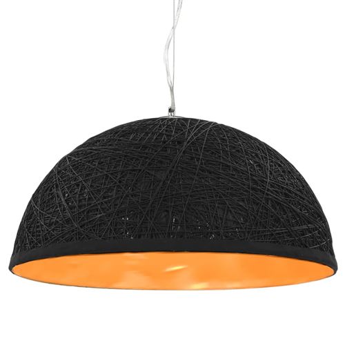 vidaXL Lampe suspendue Noir et doré Ø50 cm E27