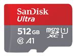 SanDisk Ultra - Carte mémoire flash (adaptateur microSDXC vers SD inclus(e)) - 512 Go - A1 / UHS Class 1 / Class10 - microSDXC UHS-I