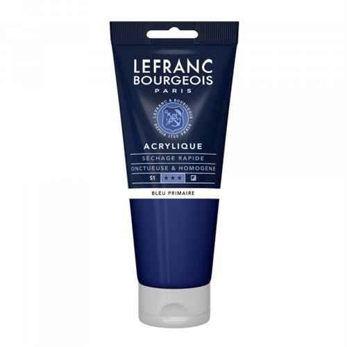 Lefranc Bourgeois - Peinture - peinture acrylique - bleu primaire - semi-opaque - fine - 200 ml
