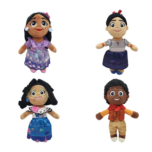 Set de 4 pièces Peluche Encanto Mirabel Isabela Luisa Antonio 25-27 cm