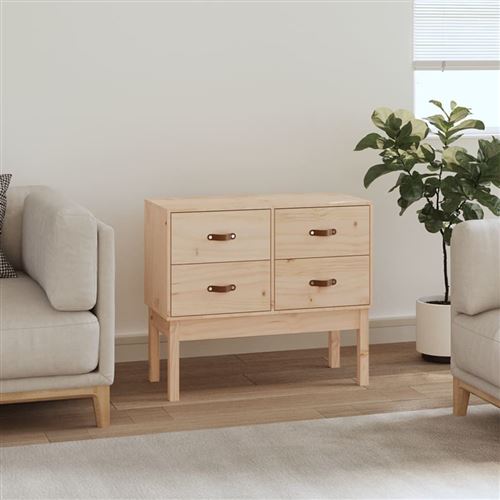 Non Communiqué Bois Vidaxl Armoire Console 90X40x78 Cm De Pin Solide821739