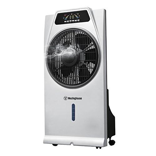 Westinghouse Cascata 7202440 Ventilateur sur pied /5 vantaux noirs avec fonction d'humidification de l'air en Blanc