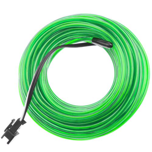 Batterie fil électroluminescent vert tendre 5m bobine de 2.3mm