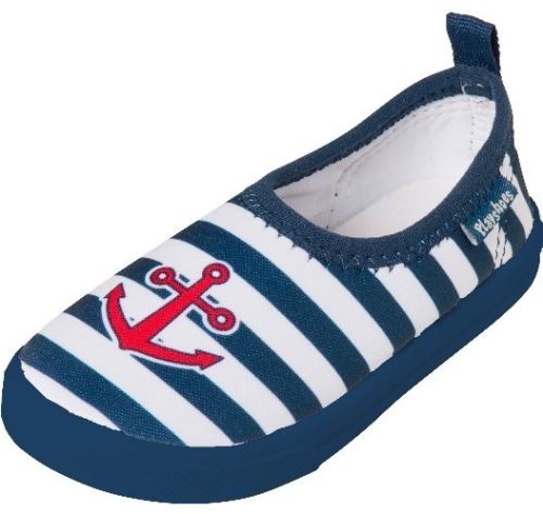 Playshoes chaussures d'eau marine / blanc rayé
