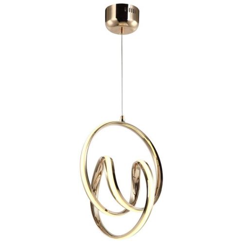 HOMEMANIA Lampe à Suspension Petrino - Lustre - Lustre de plafond - Or en Métal, 25 x 31 x 135 cm, 1 x LED, 44W, 3080LM, 3000K