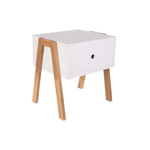 The Home Deco Factory - Table de chevet scandinave empilable Blanc