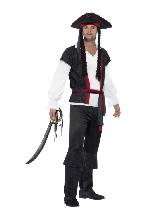Costume Capitaine Pirate Homme - Noir - S