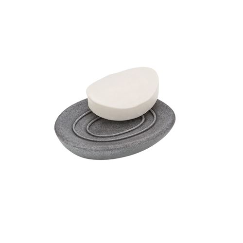 Porte savon design pierre Pebble - Gris stone
