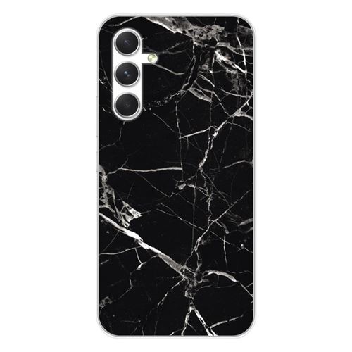 Coque en silicone imprimée compatible Samsung Galaxy A54 5G Marbre Noir