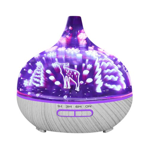 Aromathérapie ultrasonique humidificateur d'huile essentielle de diffuseur d'arôme veilleuse 3D - Multicolore