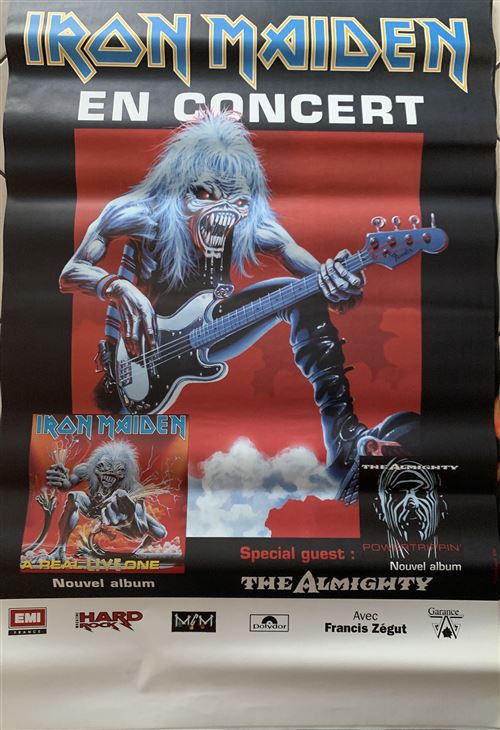 IRON MAIDEN - A Real Live One en Concert - 80x120cm - Affiche