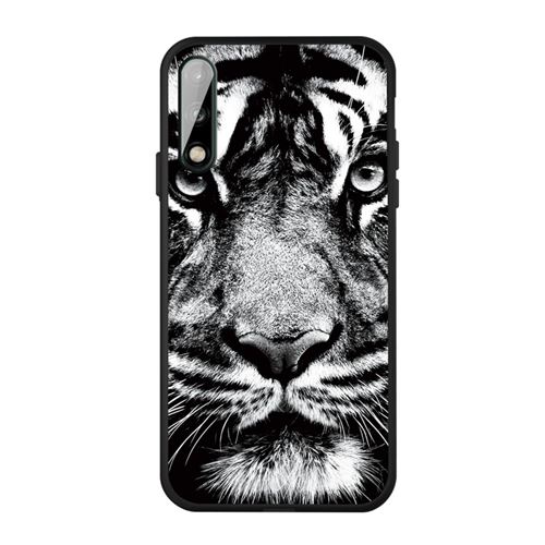 Coque en TPU impression de motif mat visage de tigre pour votre Huawei P40 Lite E/Y7P
