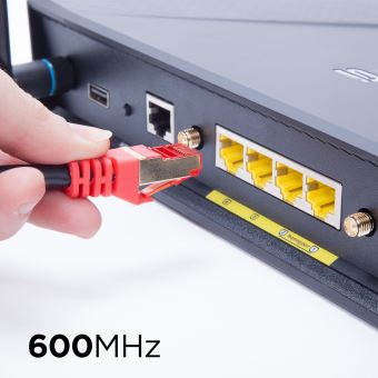 Duronic Cat7 1 Cables Ethernet Rj45 Cat7 De 1m 600mhz Connecteurs En Plaque Or Ideal Modem Box Adsl Lan Console De Jeux Video Environnements Professionnels Cables Reseau Achat Prix Fnac