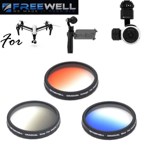 FREEWELL - kit de filtre couleur gradué pour zenmuse x3 osmo et inspire 1
