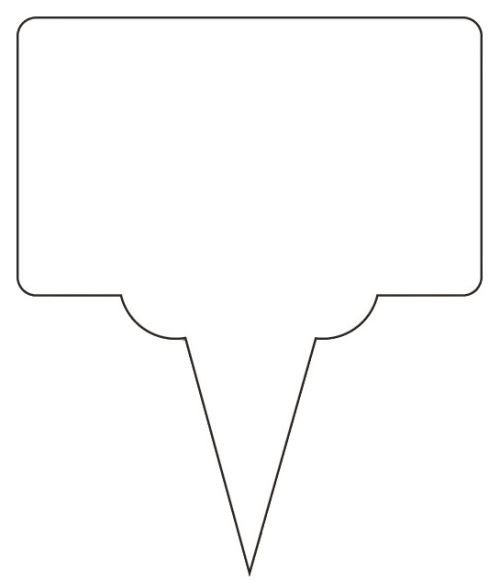 Mallard ferriere-etiquette rectangle blanche 7.5 x