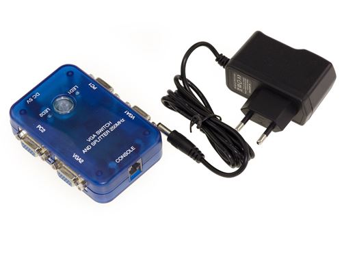 SWITCH et SPLITTER VGA 2 entrées vers 2 sorties. Bande passante 250MHz