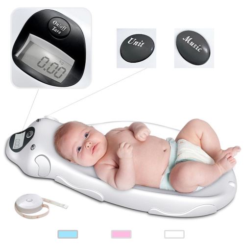 Balance Éléctrique pour Bébé, Pèse Bébé, Blanc, Dimensions: 65,4 x 33,2 x 11,6 cm
