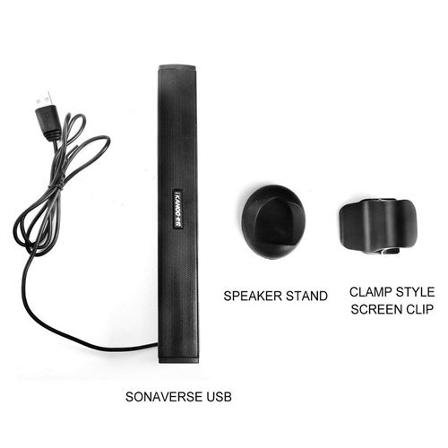 Enceinte USB, Mini Haut-Parleur PC Stéréo Léger Filaire LED Barre de Son  Speaker Soundbar SoundBox, Jack Audio 3,5 mm Compatible avec PC Ordinateur