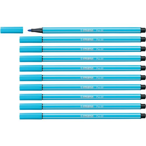 Stabilo Pen 68&nbsp;&ndash;&nbsp;feutre bleue, encre &agrave; l&rsquo;eau