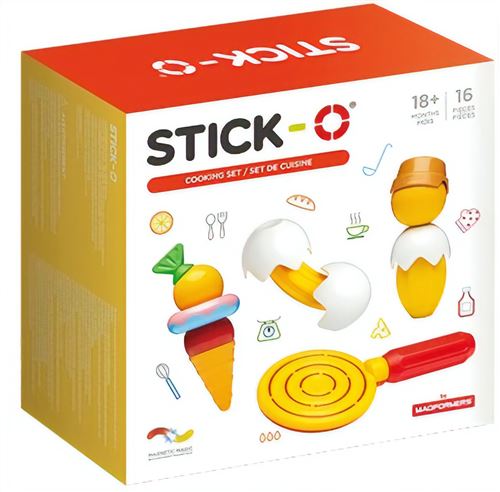 Stick-O set de cuisson magnétique 16 pièces multicolore