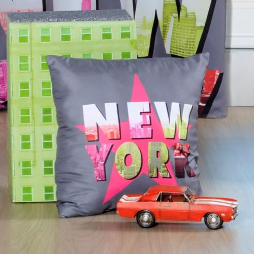 Coussin N.Y.C Fluo Star