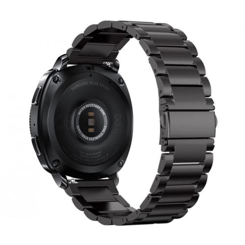 Bracelet de montre Compatible avec Samsung Gear Sport Acier inoxydable Noir Montre Top Prix fnac