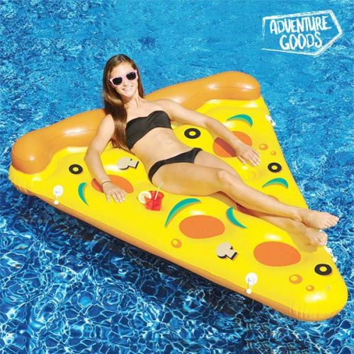 Matelas bouée Gonflable Pizza - Bouée part de pizza pour la mer et la piscine originale